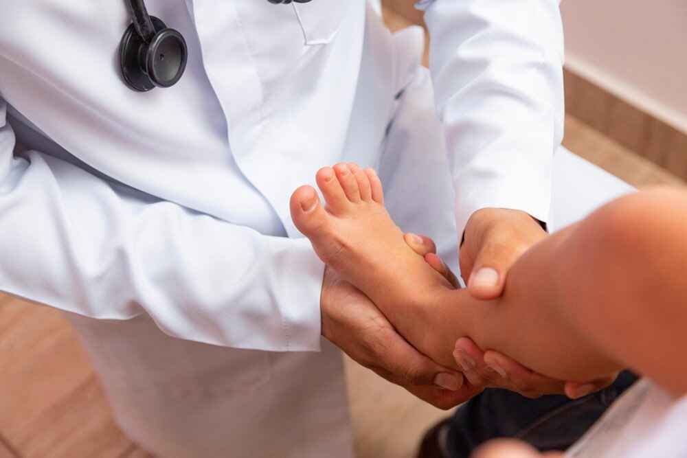 Doctor examining a foot